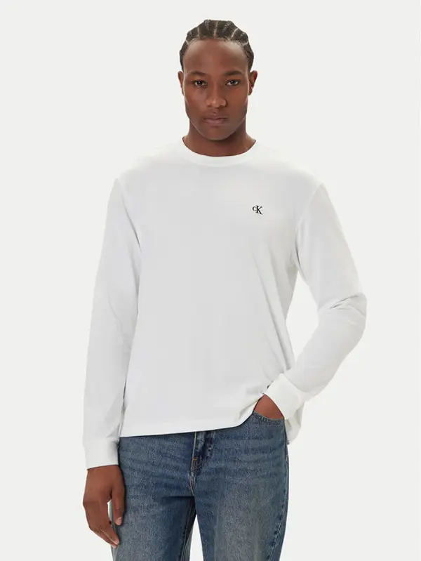 Calvin Klein Jeans Calvin Klein Jeans Majica dugih rukava Easy LV04RD247G Bijela Regular Fit