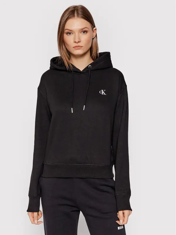 Calvin Klein Jeans Calvin Klein Jeans Majica dugih rukava Embroidered Logo J20J213178 Crna Regular Fit