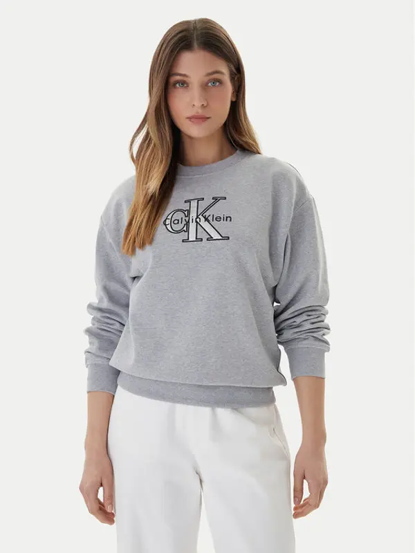 Calvin Klein Jeans Calvin Klein Jeans Majica dugih rukava Foil Monologo LV047E825G Siva Regular Fit