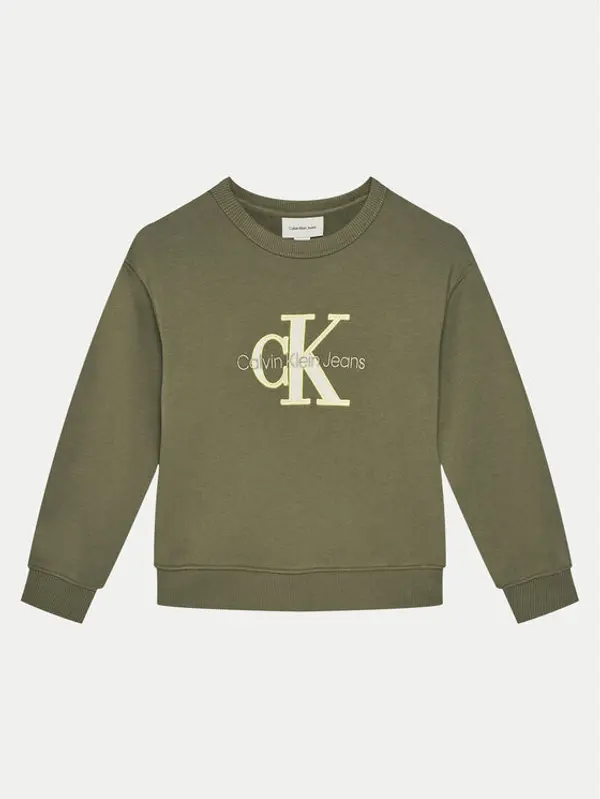 Calvin Klein Jeans Calvin Klein Jeans Majica dugih rukava IB0IB02411 Zelena Relaxed Fit