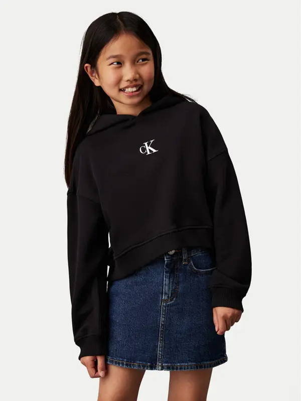 Calvin Klein Jeans Calvin Klein Jeans Majica dugih rukava IG0IG02755 D Crna Boxy Fit