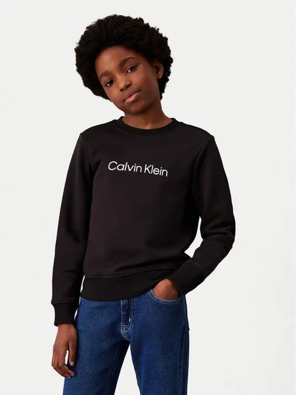 Calvin Klein Jeans Calvin Klein Jeans Majica dugih rukava Inst Logo IU0IU00680 D Crna Regular Fit