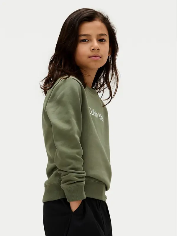 Calvin Klein Jeans Calvin Klein Jeans Majica dugih rukava Inst Logo IU0IU00680 M Zelena Regular Fit