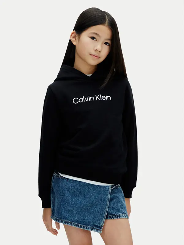 Calvin Klein Jeans Calvin Klein Jeans Majica dugih rukava Inst Logo LV1CKSJB38 Crna Regular Fit