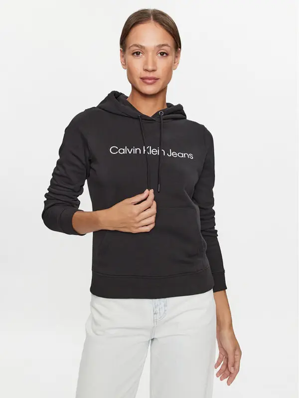 Calvin Klein Jeans Calvin Klein Jeans Majica dugih rukava J20J220254 Crna Regular Fit