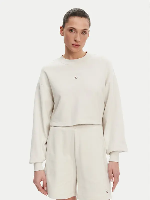 Calvin Klein Jeans Calvin Klein Jeans Majica dugih rukava J20J225370 Bež Regular Fit