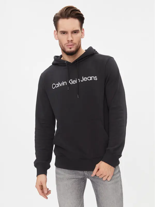 Calvin Klein Jeans Calvin Klein Jeans Majica dugih rukava J30J322551 Crna Regular Fit