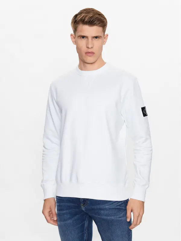 Calvin Klein Jeans Calvin Klein Jeans Majica dugih rukava J30J323426 Bijela Regular Fit