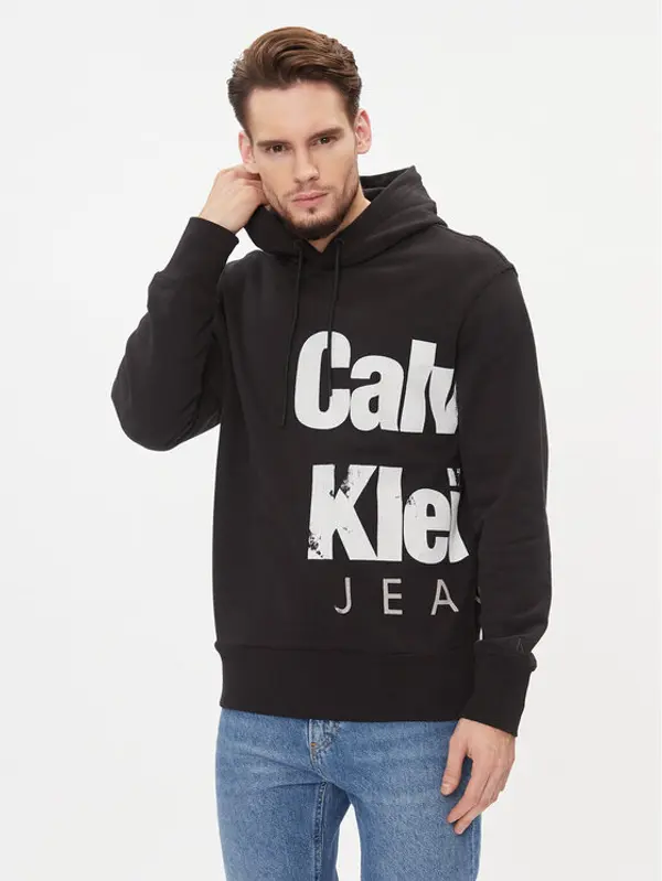 Calvin Klein Jeans Calvin Klein Jeans Majica dugih rukava J30J324108 Crna Regular Fit