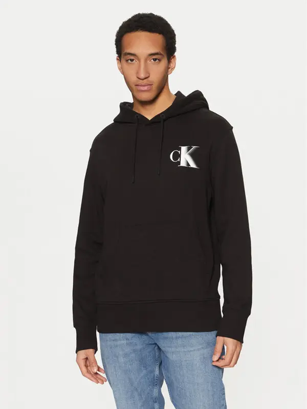 Calvin Klein Jeans Calvin Klein Jeans Majica dugih rukava J30J327476 Crna Regular Fit