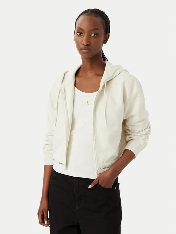 Calvin Klein Jeans Calvin Klein Jeans Majica dugih rukava LV047G252G Svijetlo bež Cropp Fit