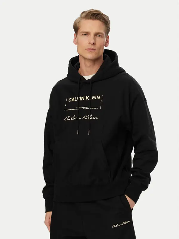 Calvin Klein Jeans Calvin Klein Jeans Majica dugih rukava LV04RF247G Crna Regular Fit