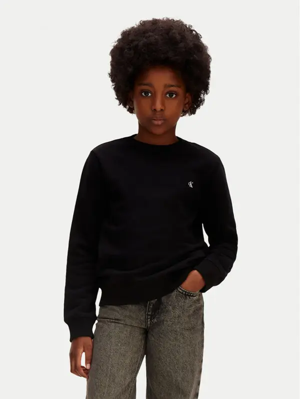 Calvin Klein Jeans Calvin Klein Jeans Majica dugih rukava Mini Badge LV1CKSJB33 Crna Regular Fit