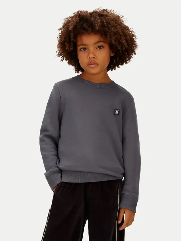 Calvin Klein Jeans Calvin Klein Jeans Majica dugih rukava Mono Mini Badge IU0IU00570 Siva Regular Fit