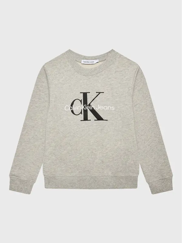 Calvin Klein Jeans Calvin Klein Jeans Majica dugih rukava Monogram Logo IU0IU00265 Siva Regular Fit