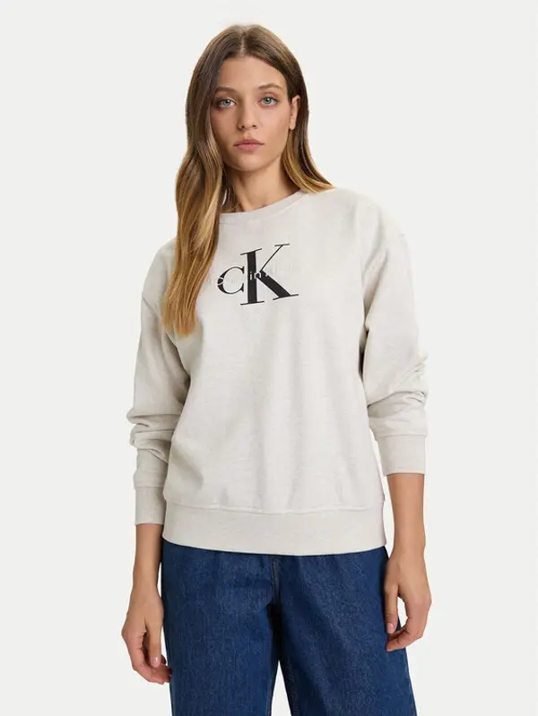 Calvin Klein Jeans Calvin Klein Jeans Majica dugih rukava Monologo LV047B234G Siva Relaxed Fit