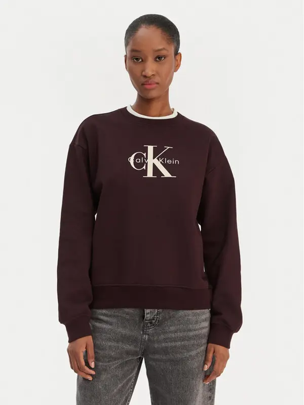 Calvin Klein Jeans Calvin Klein Jeans Majica dugih rukava Monologo LV047B234G Smeđa Regular Fit
