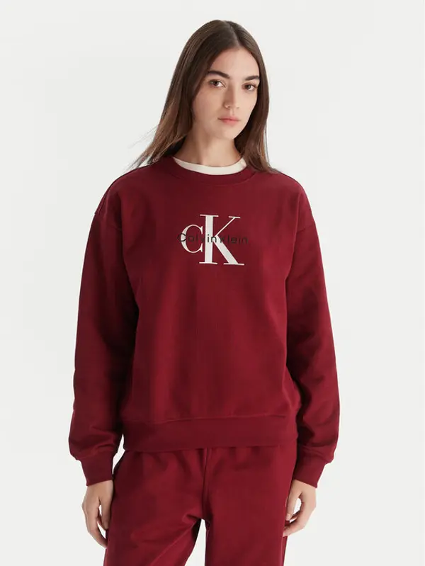 Calvin Klein Jeans Calvin Klein Jeans Majica dugih rukava Monologo LV047B234G Tamnocrvena Relaxed Fit
