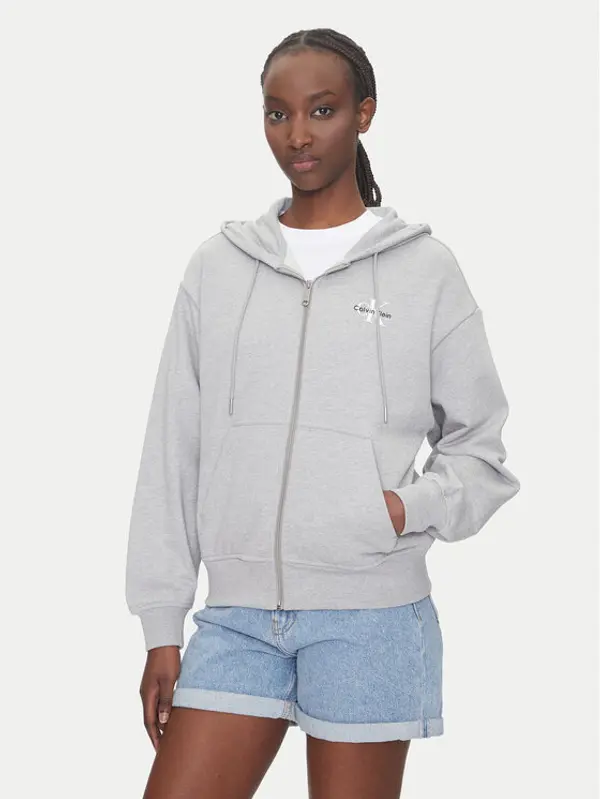 Calvin Klein Jeans Calvin Klein Jeans Majica dugih rukava Monologo LV047B270G Siva Regular Fit