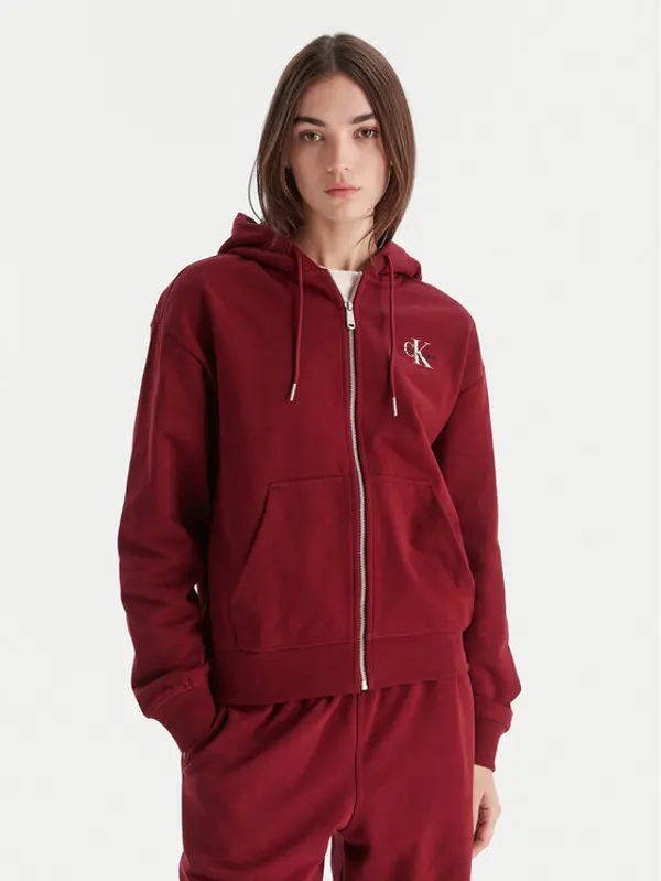 Calvin Klein Jeans Calvin Klein Jeans Majica dugih rukava Monologo LV047B270G Tamnocrvena Regular Fit