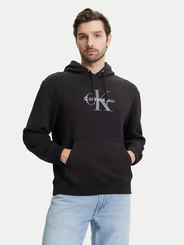 Calvin Klein Jeans Calvin Klein Jeans Majica dugih rukava Monologo LV04RC282G Crna Regular Fit