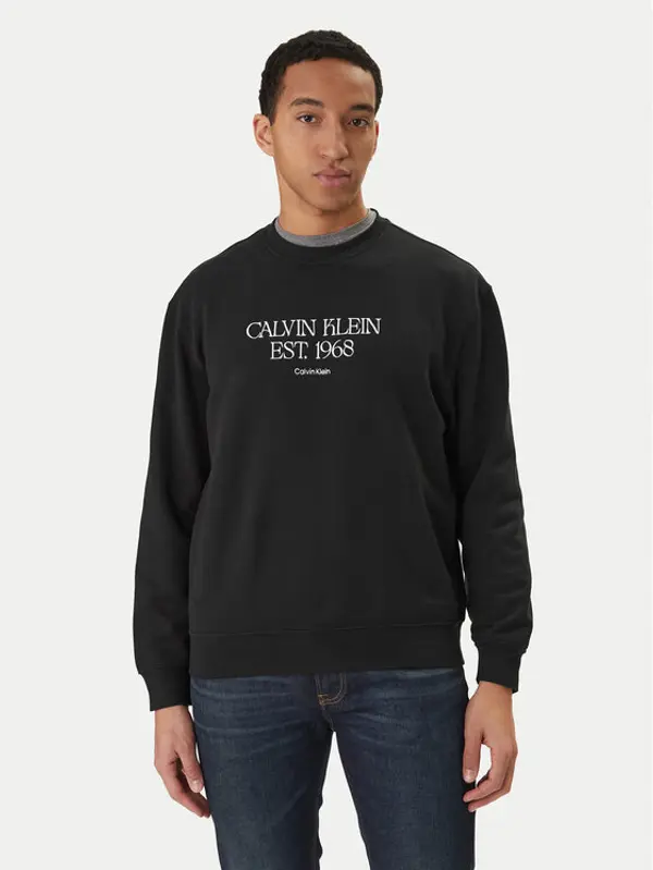 Calvin Klein Jeans Calvin Klein Jeans Majica dugih rukava Nyc Graphic LV04RF233G Crna Regular Fit