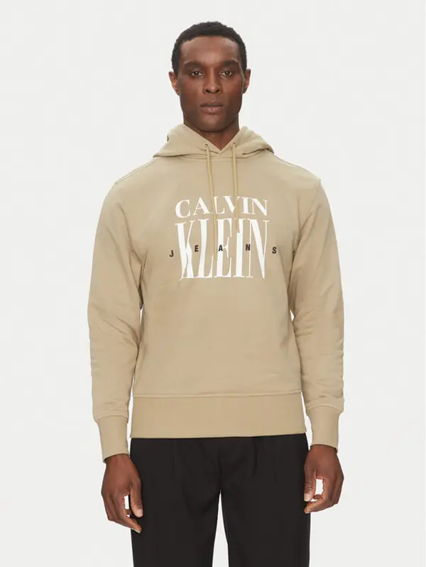 Calvin Klein Jeans Calvin Klein Jeans Majica dugih rukava Serif Font Graphic J30J327520 Zelena Regular Fit