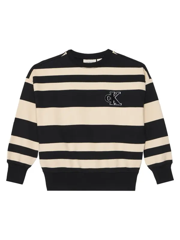 Calvin Klein Jeans Calvin Klein Jeans Majica dugih rukava Striped Modern IB0IB02558 Crna Regular Fit