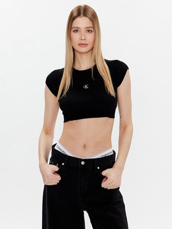 Calvin Klein Jeans Calvin Klein Jeans Majica J20J220709 Crna Slim Fit