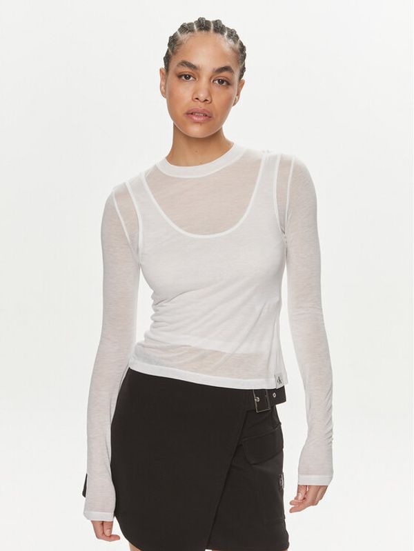 Calvin Klein Jeans Calvin Klein Jeans Majica J20J223323 Bijela Slim Fit