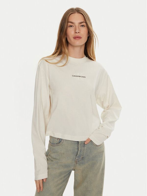 Calvin Klein Jeans Calvin Klein Jeans Majica J20J224200 Écru Relaxed Fit