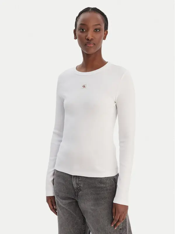 Calvin Klein Jeans Calvin Klein Jeans Majica LV047E205G Bijela Slim Fit