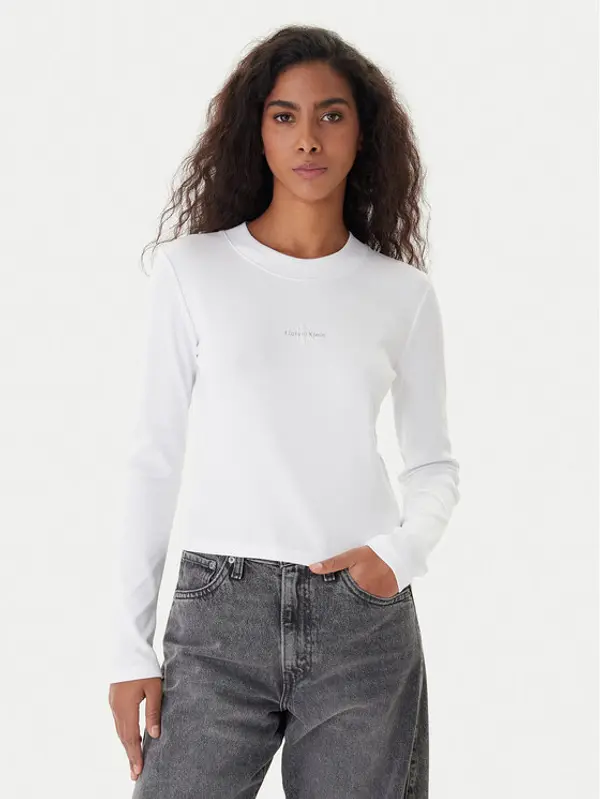 Calvin Klein Jeans Calvin Klein Jeans Majica Monogram LV047A803G Bijela Slim Fit