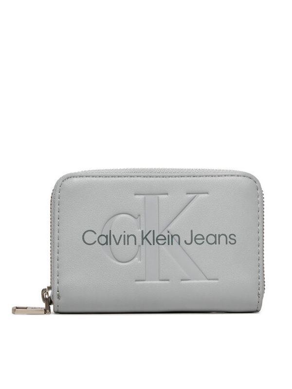 Calvin Klein Jeans Calvin Klein Jeans Mali ženski novčanik Sculpted Med Zip Around Mono K60K612255 Siva