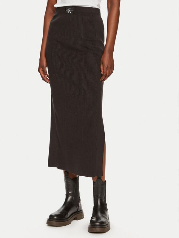 Calvin Klein Jeans Calvin Klein Jeans Maxi suknja J20J223606 Crna Slim Fit