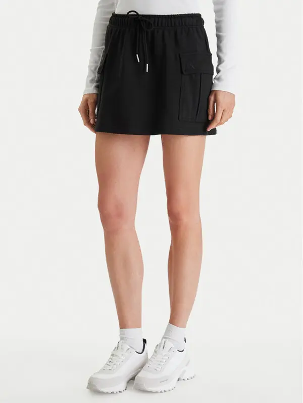 Calvin Klein Jeans Calvin Klein Jeans Mini suknja Monogram LV047B268G Crna Regular Fit