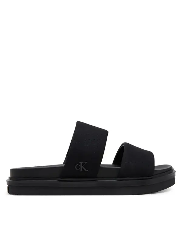 Calvin Klein Jeans Calvin Klein Jeans Natikače Flat Molded Dbl Bar Sandal Cv YM0YM01222 Crna