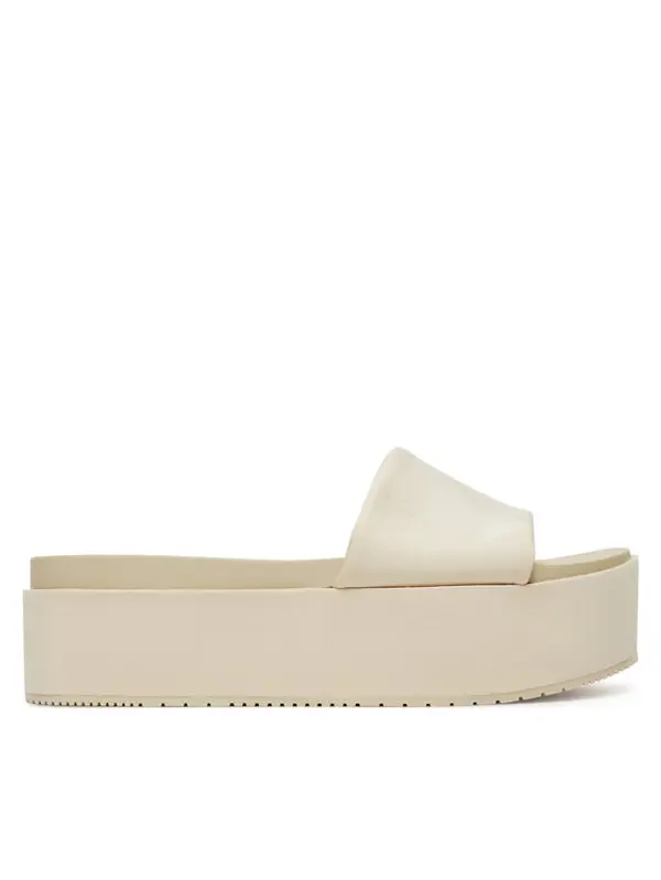 Calvin Klein Jeans Calvin Klein Jeans Natikače Flatform Sandal Slide In Nylon YW0YW01791 Écru