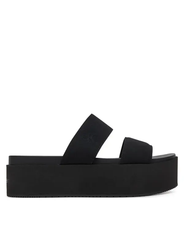 Calvin Klein Jeans Calvin Klein Jeans Natikače Flatform Sandal Webbing In YW0YW01789 Crna