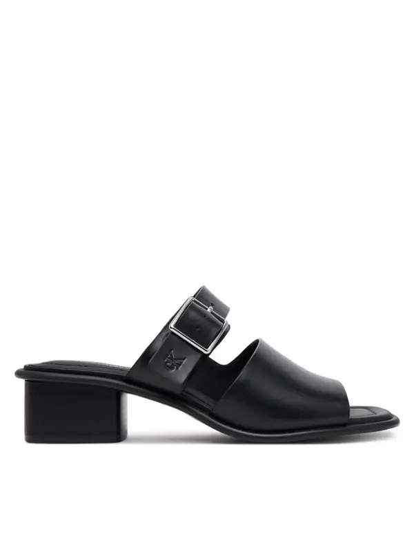 Calvin Klein Jeans Calvin Klein Jeans Natikače Heel Square Mg Buckle Lth YW0YW01701 Crna