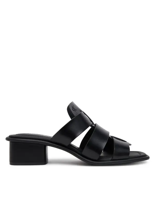 Calvin Klein Jeans Calvin Klein Jeans Natikače Heel Square Mg Lth YW0YW01702 Crna
