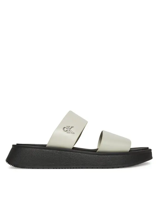 Calvin Klein Jeans Calvin Klein Jeans Natikače Sandal Slide Double Strap YW0YW01694 Bijela