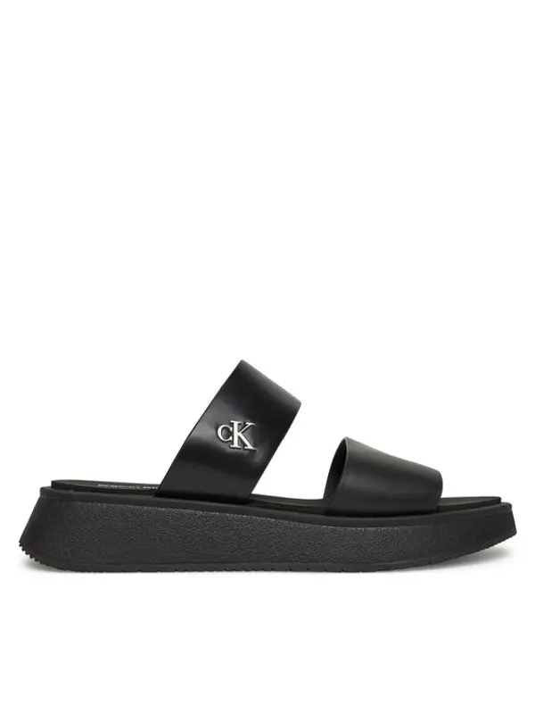 Calvin Klein Jeans Calvin Klein Jeans Natikače Sandal Slide Double Strap YW0YW01694 Crna
