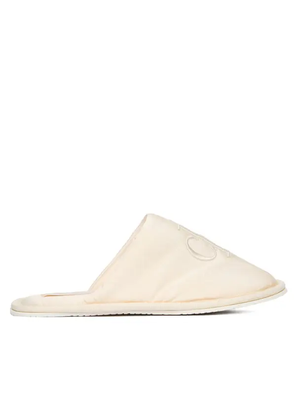 Calvin Klein Jeans Calvin Klein Jeans Papuče Slipper Satin Moire YW0YW02053 Écru