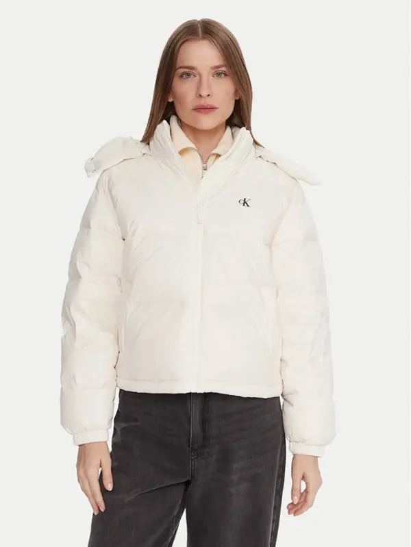 Calvin Klein Jeans Calvin Klein Jeans Pernata jakna Essential LV047D501G Écru Relaxed Fit