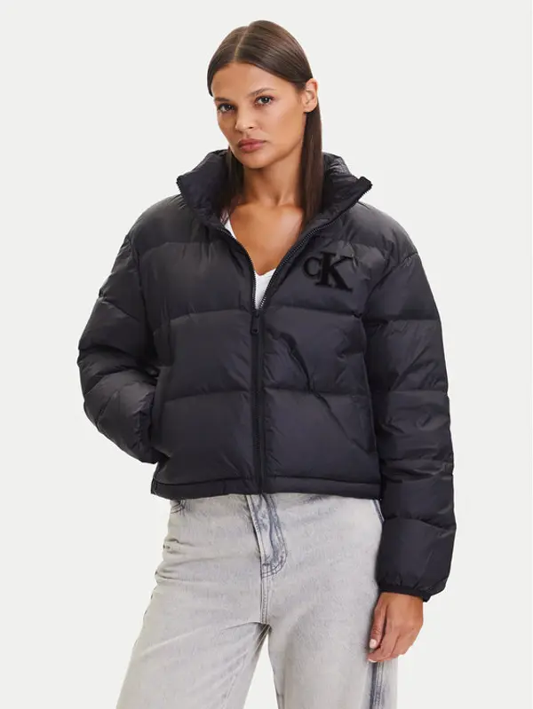 Calvin Klein Jeans Calvin Klein Jeans Pernata jakna Graphic Logo LV047D503G Crna Regular Fit
