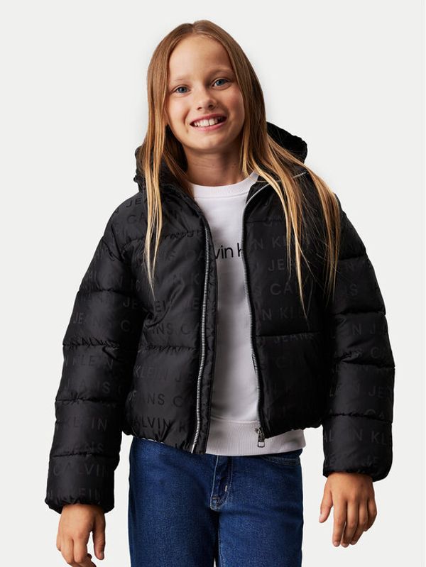 Calvin Klein Jeans Calvin Klein Jeans Pernata jakna Logo Aop IG0IG02730 Crna Regular Fit