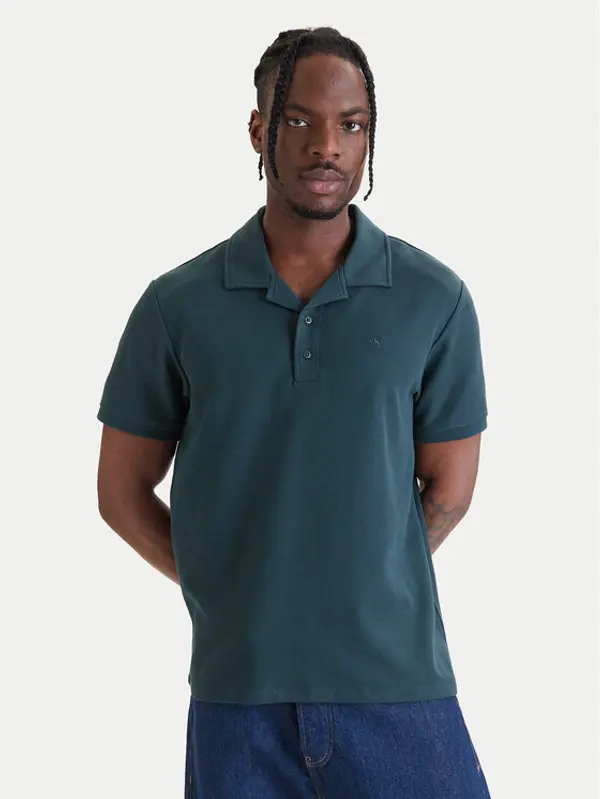 Calvin Klein Jeans Calvin Klein Jeans Polo Easy Micro Waffle LV04RF205G Zelena Regular Fit