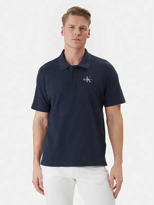 Calvin Klein Jeans Calvin Klein Jeans Polo Easy Monologo LV04RF209G Tamnoplava Regular Fit
