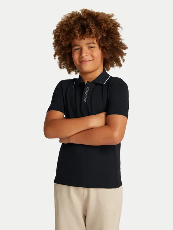 Calvin Klein Jeans Calvin Klein Jeans Polo Embro Logo IB0IB02370 Crna Regular Fit